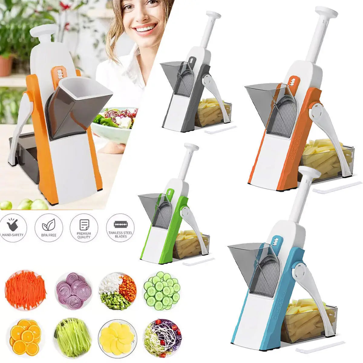 4 in 1 Adjustable Slicer for fruits and vegetables