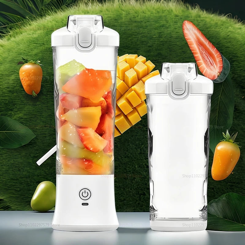 Portable Blender Bottle – USB Rechargeable, 6-Blade, 480m